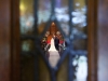 Wedding at Church stained glass